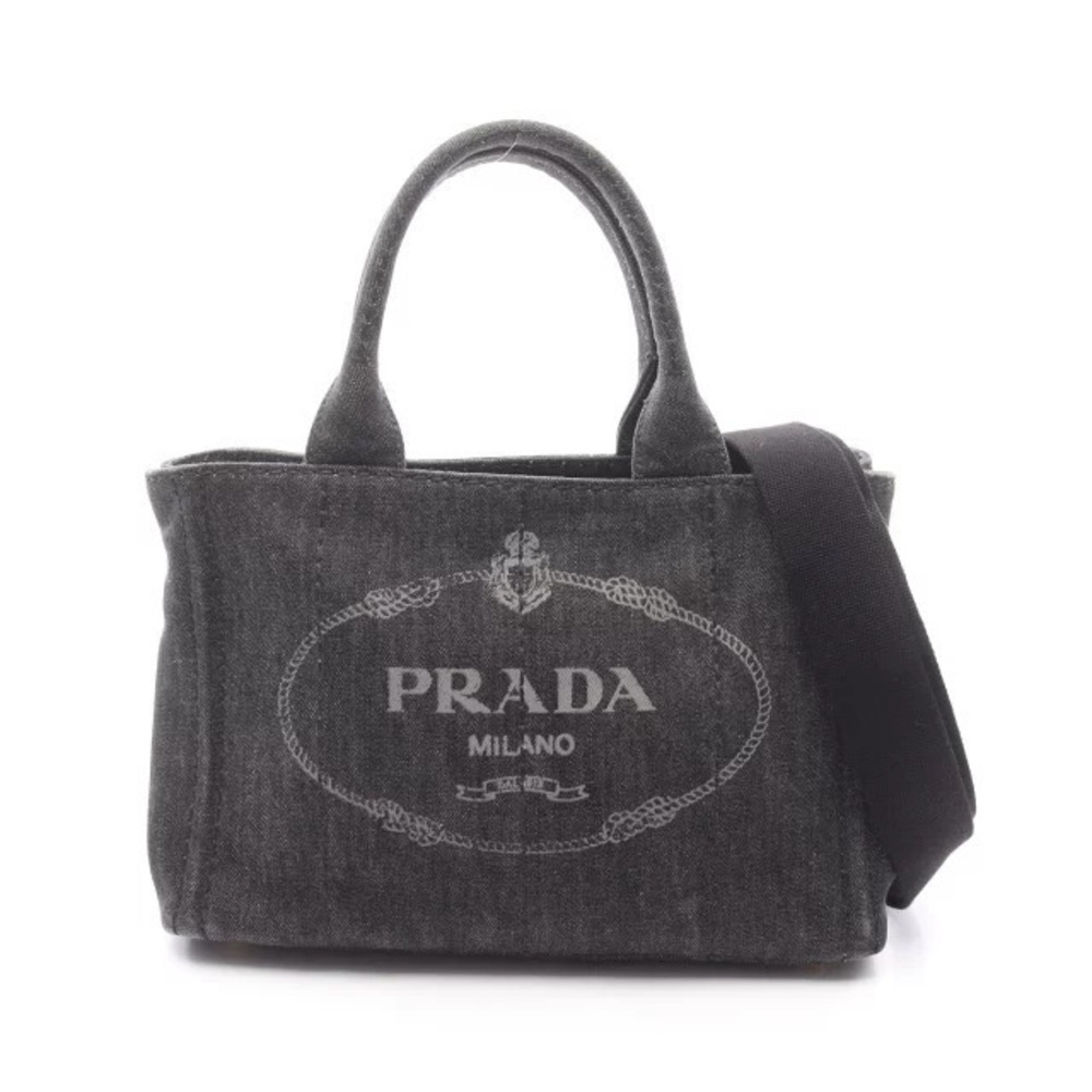 Prada Canapa tote bag denim black